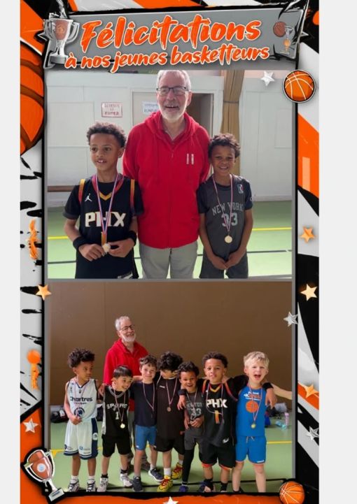Félicitations à Noan et Isaac qui se sont qualifiés pour la finale régionale de la Basket d'or. Bravo à tous nos U9 présents à Nogent le Roi, le club est fier de vous 🏀🥉🥈🥇
