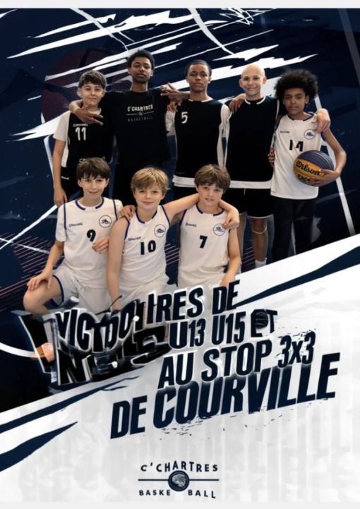 Avant dernier STOP ce matin à Courville. Belles victoires pour nos 2 équipes premières du championnat 🏀