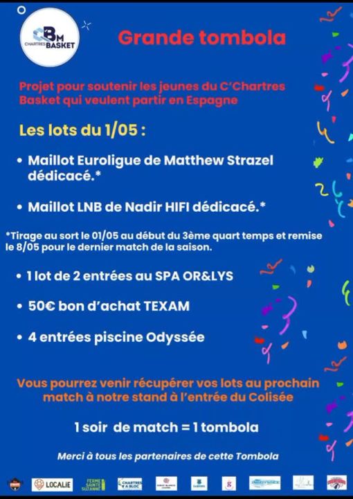 Demain c'est le grand soir...les maillots de Nadir Hifi et de Matthew Strazel sont à gagner 🔥😍🏀
Venez tenter votre chance, nos joueurs seront là pour vous vendre le ticket gagnant 🤞🤞🤞