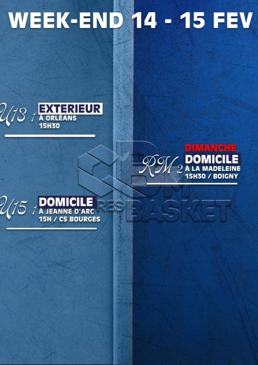 Le planning light du week-end.