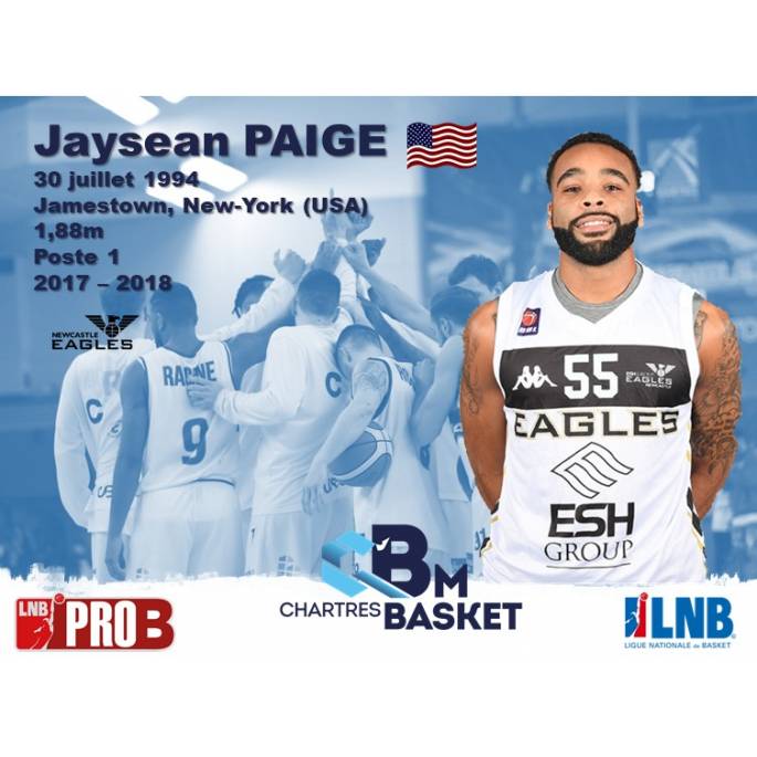 Jaysean Paige (Américain) signe au C'CBM pour la saison 2018-2019