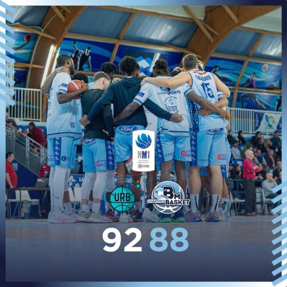 ❌  Défaite 92-88 à Rennes 

La #TeamCCBM s’incline à Rennes pour cette 17ème journée. 

On se retrouve la semaine prochaine à Cochet pour notre dernière soirée ensemble avant la nouvelle année. 

On compte sur vous pour être au rendez-vous. D’ailleurs, il reste encore quelques places ici 👉 https://bit.ly/44V1Zdw.

Bon week-end ! 

#basketball #nm1 #ffbb #basketmasculin #chartres #chartressports